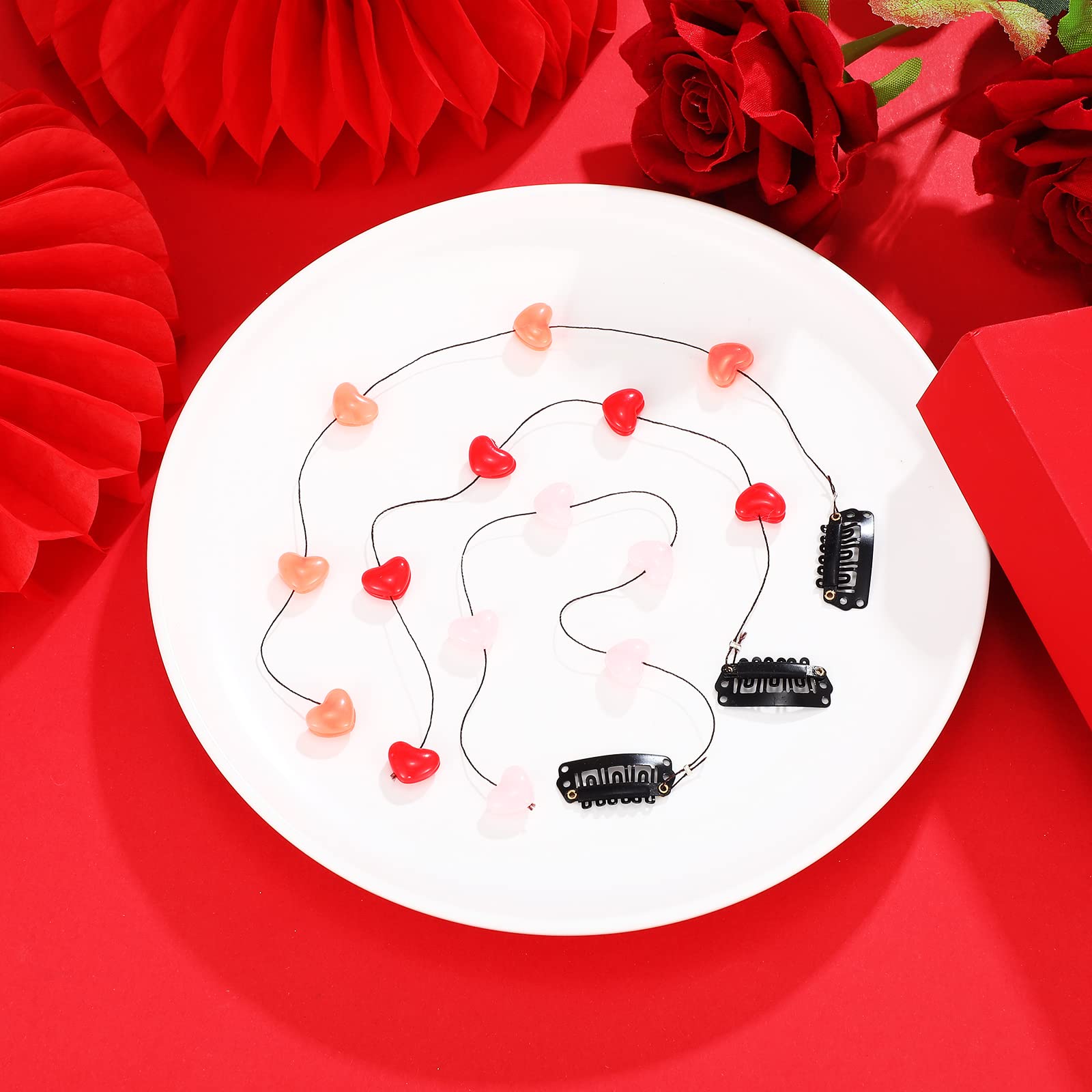 Amazon.com : Youyole 6 Pcs Heart Hair Clip for Women Acrylic Heart